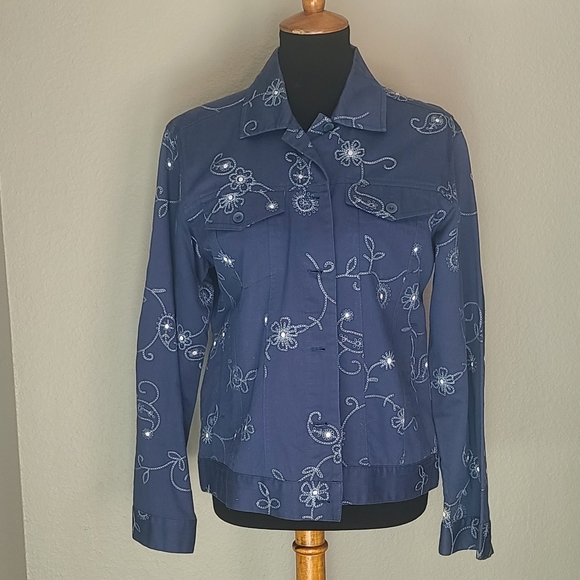 Vintage Bushwacker Embroidered Shacket Shirt Jacket with Hidden Pockets - Picture 3 of 11